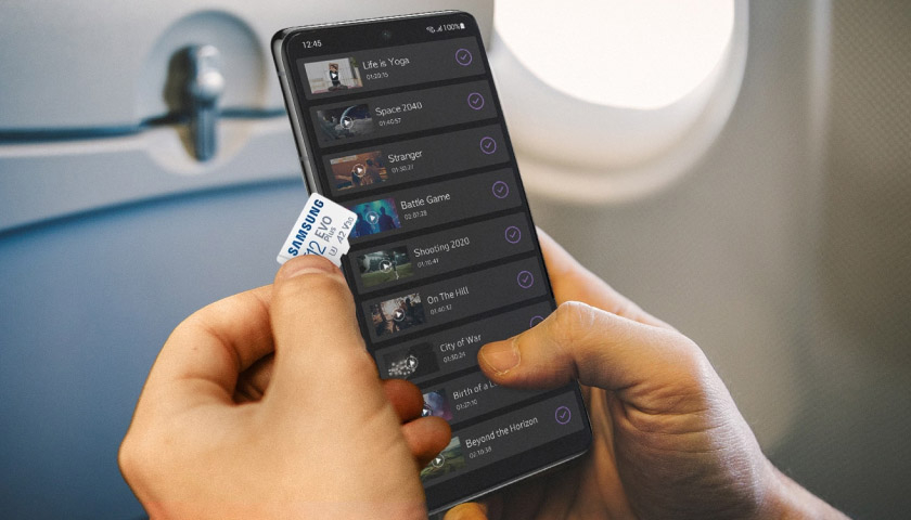 Молниеносная скорость передачи данных Samsung microSDXC EVO Plus 64Gb